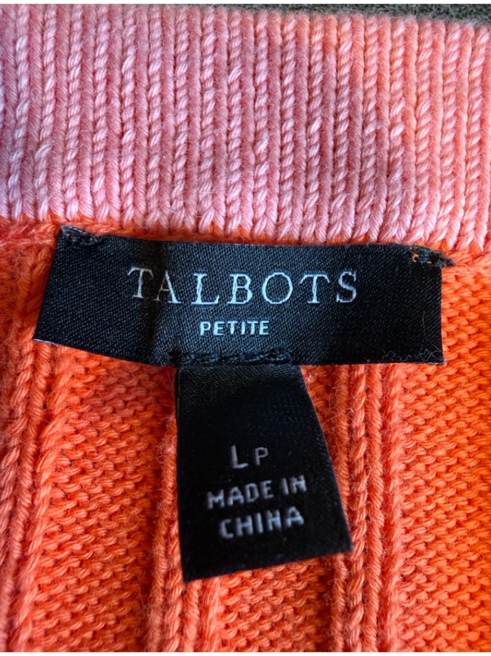 Talbots Ribbed V-Neck Button Front Sweater - Picture 4 of 9
